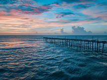 ocean pier at sunset 