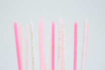 pink birthday candles 