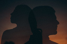 couple's silhouettes 