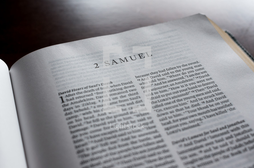 a Bible opened to 2 Samuel 