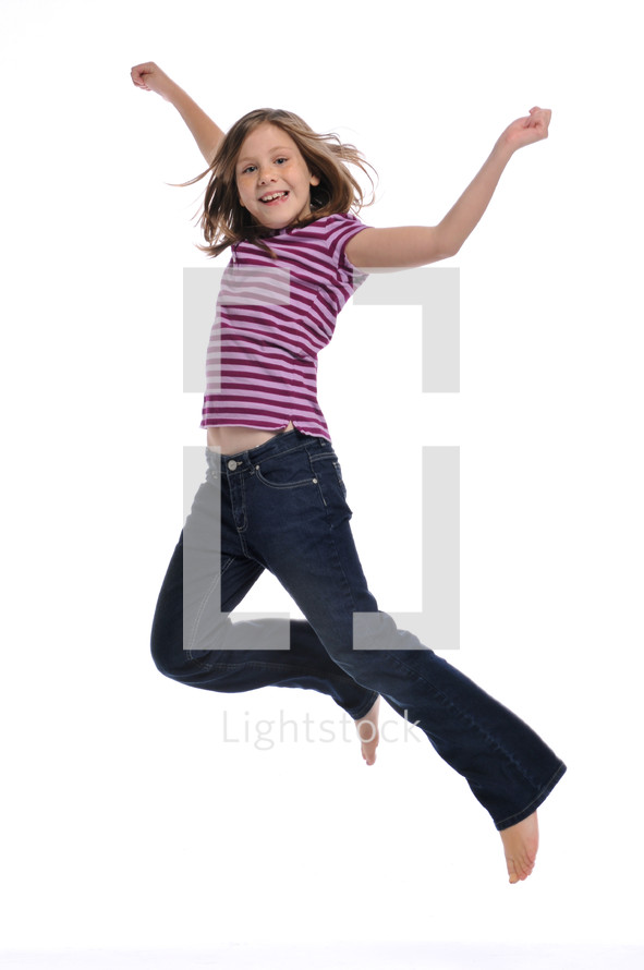 girl jumping in the air 