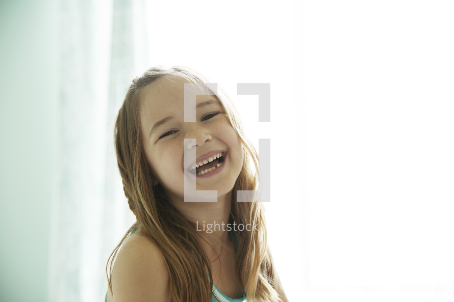 a happy little girl 