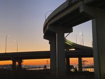 coastal bridge at dusk 
