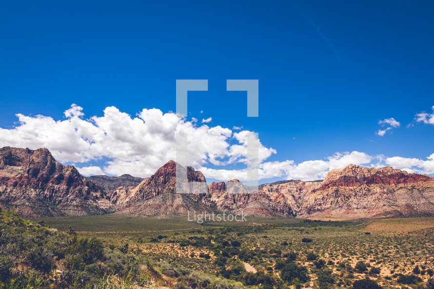 desert mountain and valley landscape 