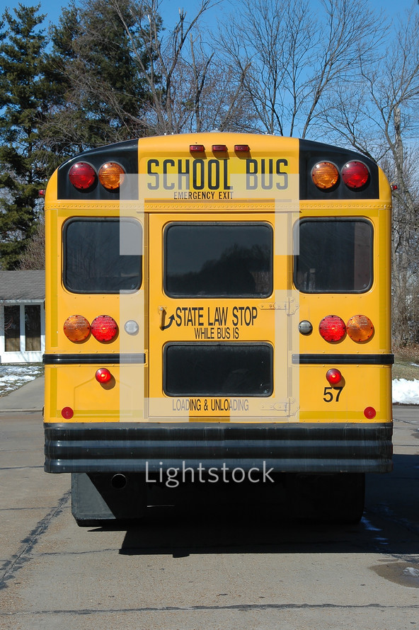 School bus on the road.