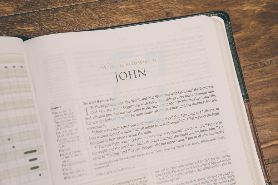 Bible opened to John 