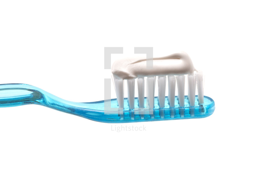 toothbrush with toothpaste 