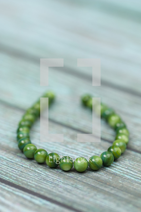 green beaded bracelet 