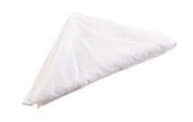 White, folded eyelet napkin