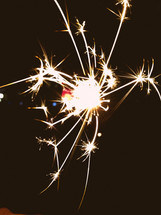 sparks from a sparkler 