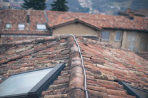 tile roofs and sunlight windows 
