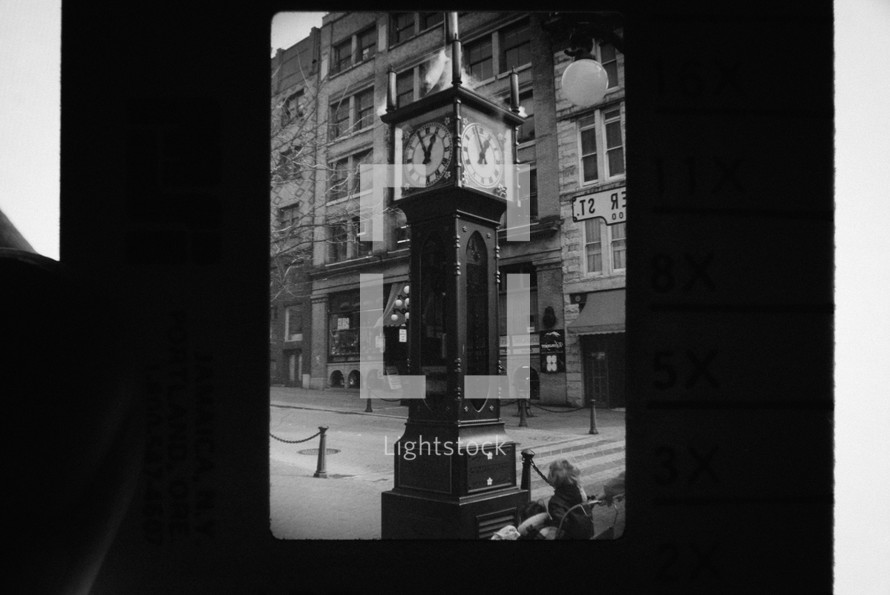 vintage photograph of an old clock 