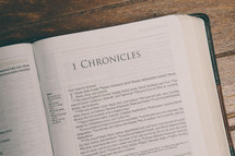 Bible opened to 1 Chronicles 