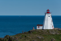 lighthouse along a shore 