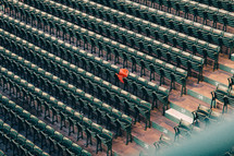 rows of stadium seating 