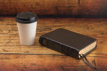 coffee cup and Bible 