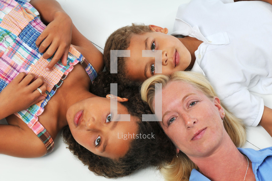 portrait of a mother and her children 
