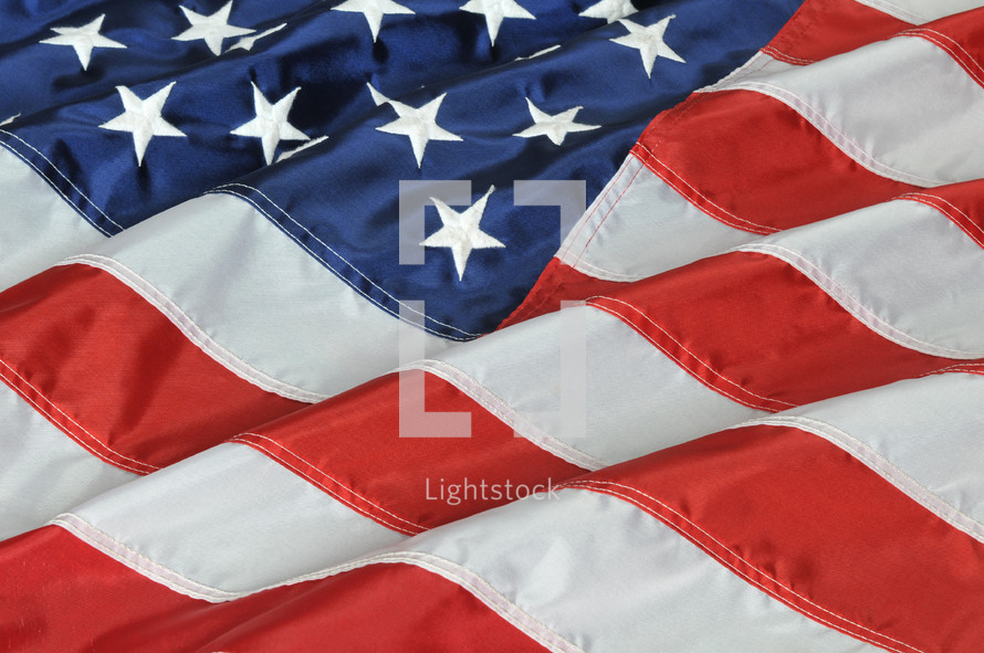 American Flag closeup 