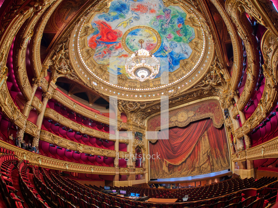 An interior view of Opera de Paris, Palais Garnier