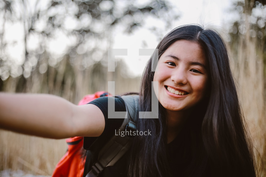 smiling teen girl 