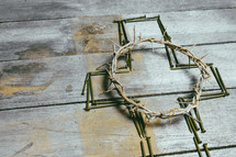 cross of nails and crown of thorns 