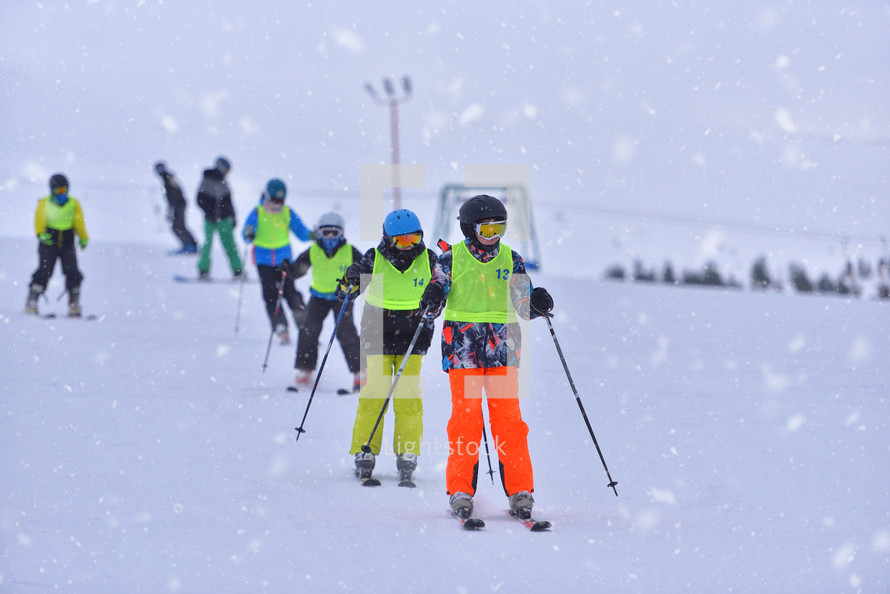 Kids Have Fun in the Snow at Ski School