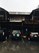Fish Camp restaurant and parking lot 