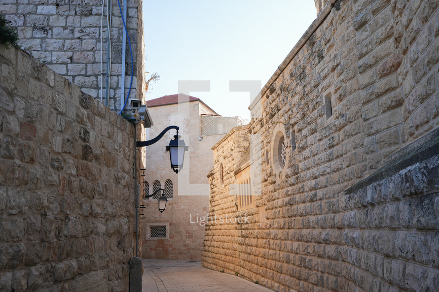 Old City Stone Street in Jerusalem 