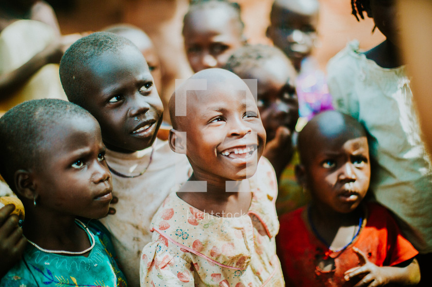 smiling young children in Africa