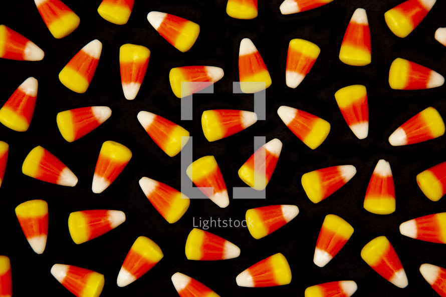 candy corn pattern on black 