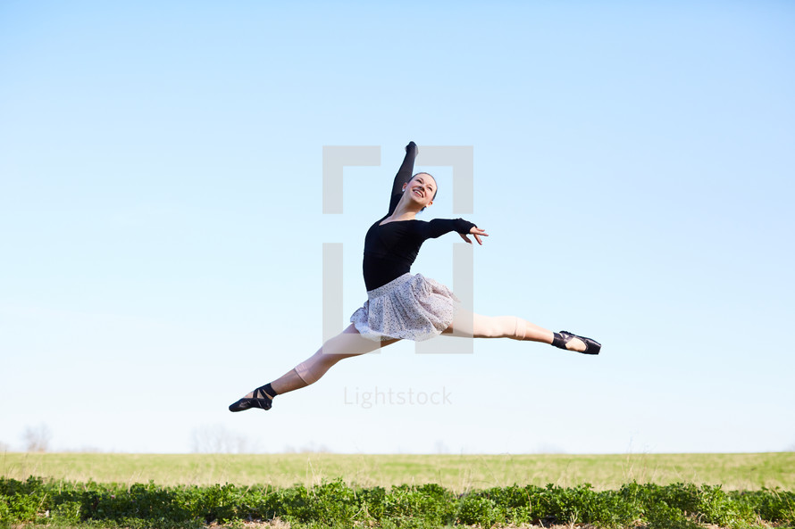 a ballerina outdoors 