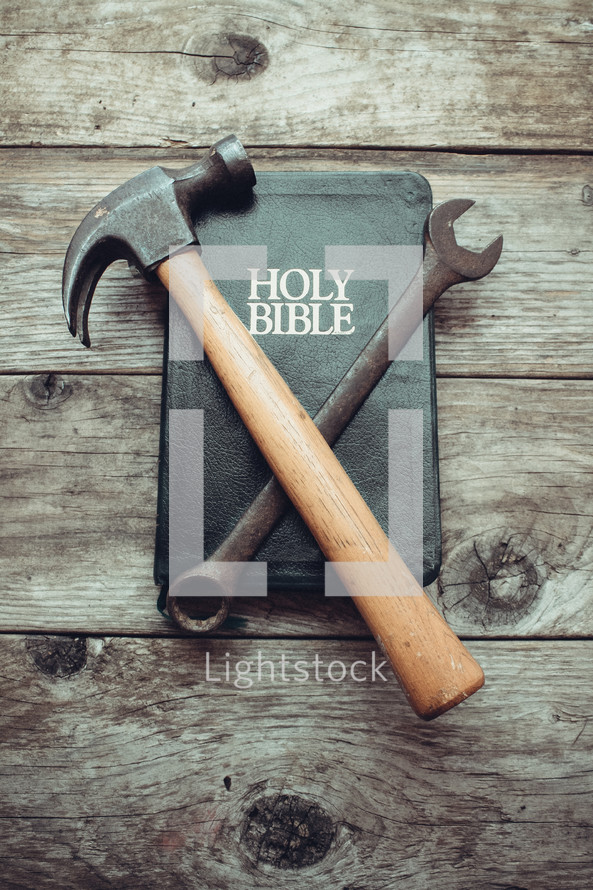 tools on a Bible 