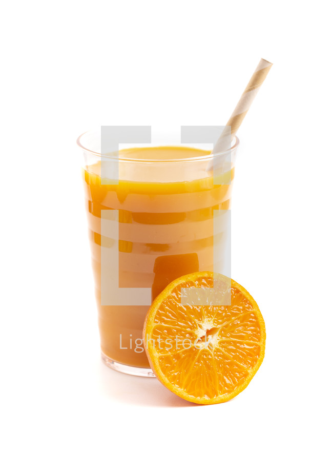 Orange Juice Isolated on a White background