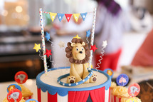 circus themed birthday cake 