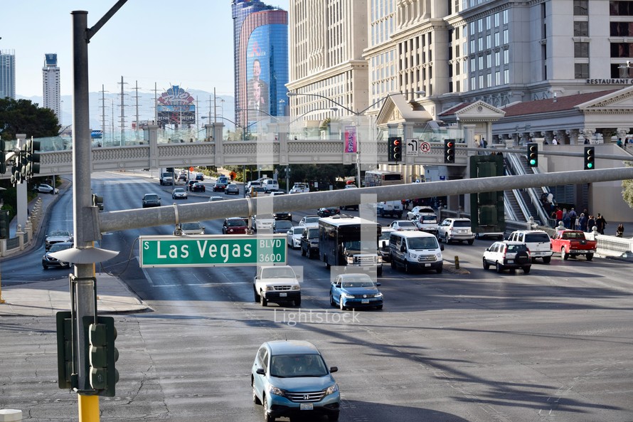 traffic on Las Vegas Boulevard 