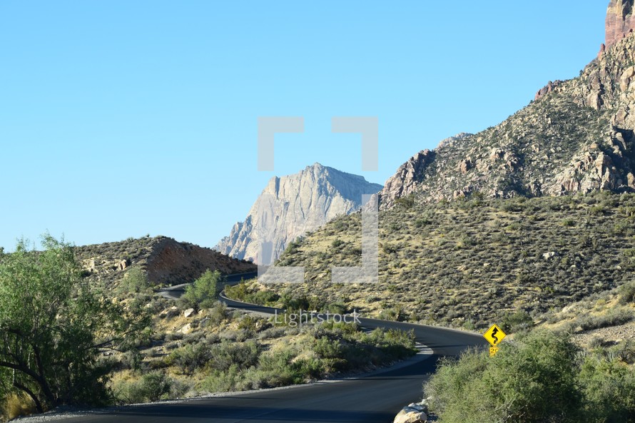 Scenic Loop road of Red Rock Canyon, Las Vegas, Nevada 