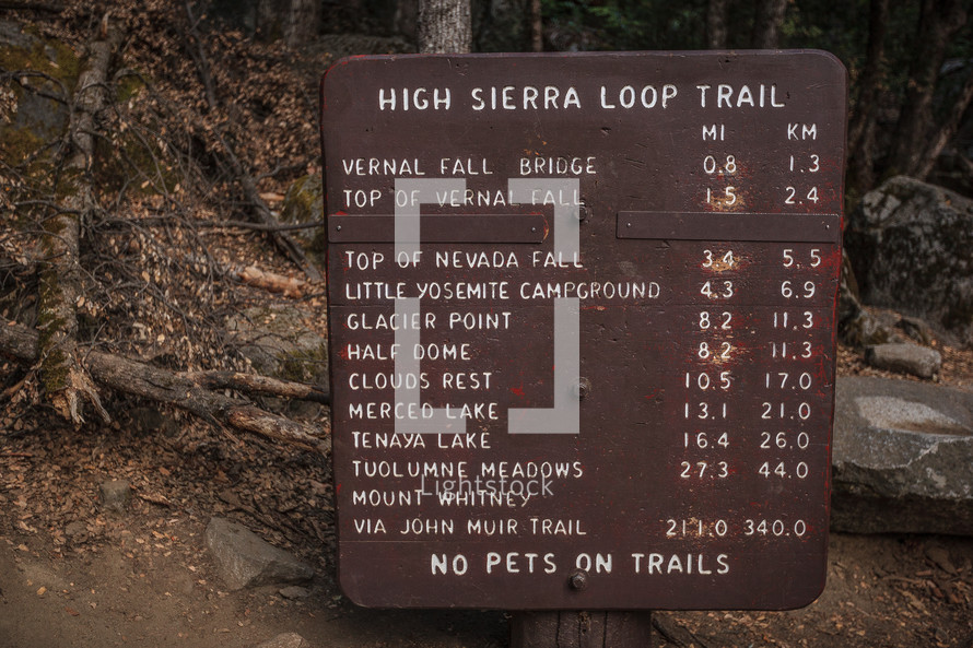 High Sierra Loop Trail guide 