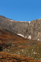 a steep mountainside 