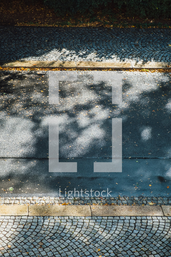 shadows on a road 