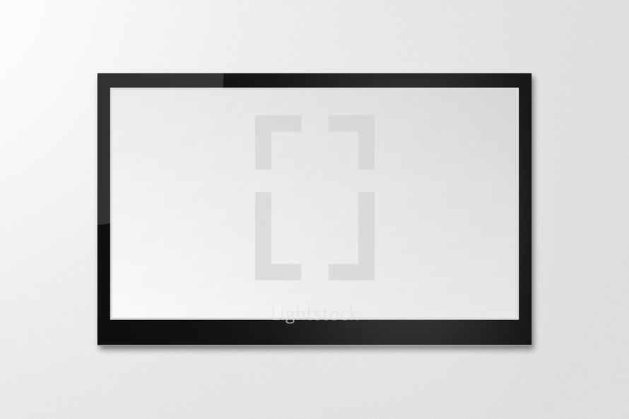blank white display screen