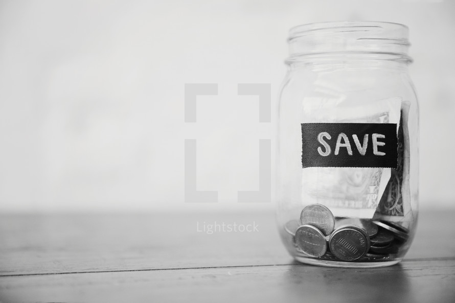 Save money jar 