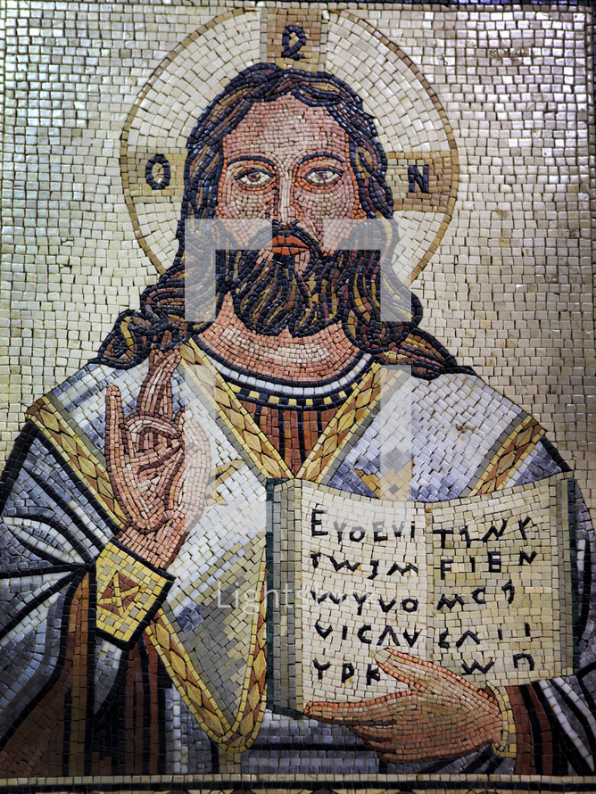 tile mosaic of Jesus 