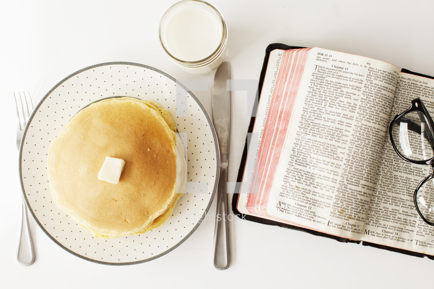 Breakfast with a Bible.