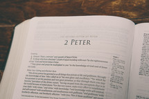 Bible opened to 2 Peter 