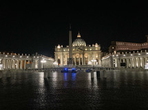 St Peter's Square at night 