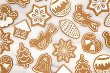 Christmas cookie pattern background 
