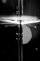 Minimal black texture background futuristic prism with cross