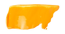An Orange Paint Swatch Isolated on a White Background