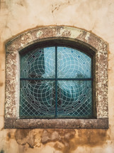 cross stained glass window exterior 