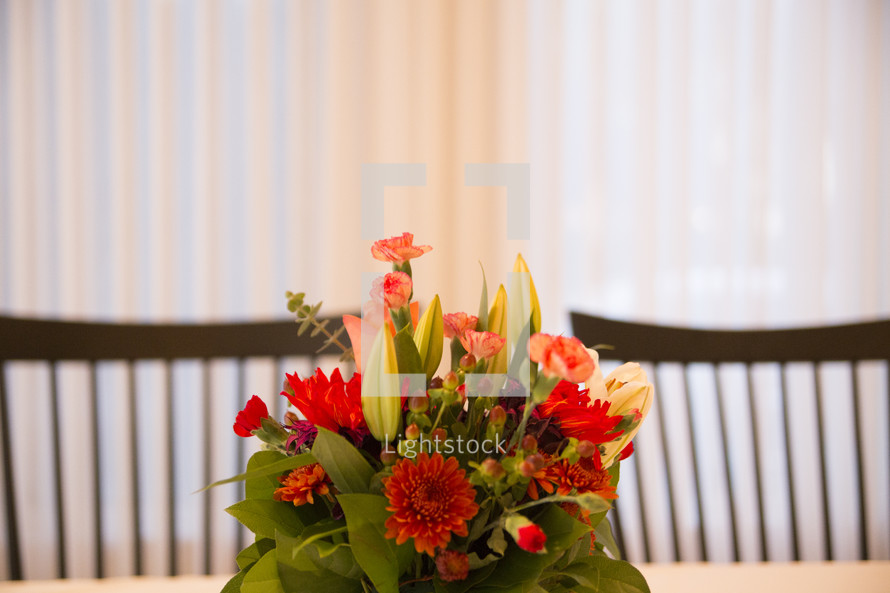 flowers on table 
